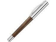 Ручка-роллер "TITAN WOOD R", синий, 0.7 мм, коричневый/серебряный