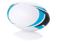 Мяч для регби "Stadium", белый/голубой