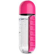 Бутылка с таблетницей In Style, розовая