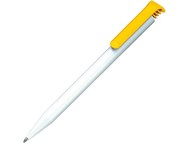 Ручка шариковая Senator модель «Super-Hit Basic Polished», белый/желтый