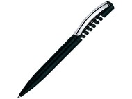 Ручка пластиковая шариковая "New Spring Polished" с металлическим клипом, черный