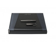 Подарочный набор: брелок, ручка-роллер, папка для конференций А4. Hugo Boss