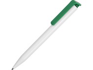Ручка шариковая Senator модель «Super-Hit Basic Polished», белый/зеленый