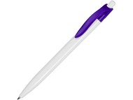 Ручка шариковая "Какаду", белый/фиолетовый