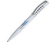 Ручка пластиковая шариковая "New Spring Polished" с металлическим клипом, белый