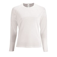Футболка с длинным рукавом SPORTY LSL WOMEN, белая