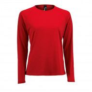 Футболка с длинным рукавом SPORTY LSL WOMEN, красная