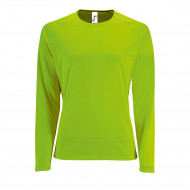 Футболка с длинным рукавом SPORTY LSL WOMEN, зеленый неон
