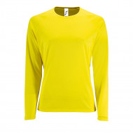 Футболка с длинным рукавом SPORTY LSL WOMEN, желтый неон