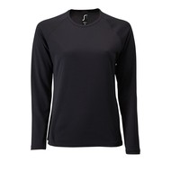 Футболка с длинным рукавом SPORTY LSL WOMEN, черная