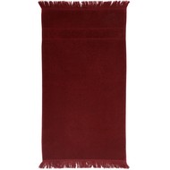 Полотенце Essential с бахромой, бордовое