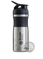 Спортивный шейкер SportMixer Stainless, черный