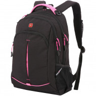 Рюкзак школьный Swissgear, черный с розовым