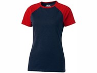 Футболка "Backspin Tee" женская, темно-синий/красный