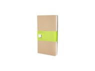 Записная книжка Moleskine Cahier (нелинованный, 3 шт.), Large (13х21см), бежевый