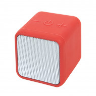 Колонка акустическая CUBIC FANTASY, силиконовый чехол, красный