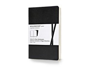 Записная книжка Moleskine Volant (нелинованная, 2 шт.), Pocket (9х14см), черный