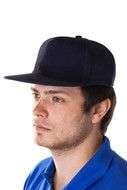 Бейсболка Unit Snapback с прямым козырьком, темно-синяя
