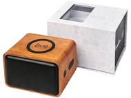 Динамик Wooden с беспроводной зарядкой, дерево