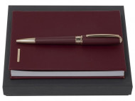 Подарочный набор Essential Lady Burgundy: блокнот А6, ручка шариковая. Hugo Boss