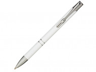 Алюминиевая шариковая кнопочная ручка Moneta, белый