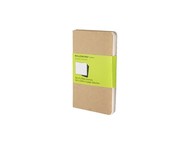 Записная книжка Moleskine Cahier (нелинованный, 3 шт.), Pocket (9х14см), бежевый