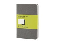 Записная книжка Moleskine Cahier (нелинованный, 3 шт.), Pocket (9х14см), серый