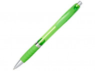 Шариковая полупрозрачная ручка Turbo с резиновой накладкой, лайм