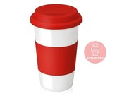 Кружка с силиконовой крышкой «Нью-Йорк» 300мл, красный