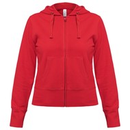 Толстовка женская Hooded Full Zip красная